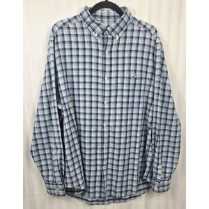 Vineyard Vines Performance Classic Fit Tucker Shirt Blue Grey Plaid XL Mens